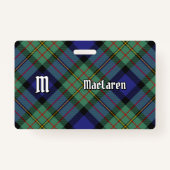 Clan MacLaren Tartan Ausweis (Vorderseite)