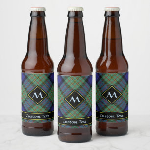 Clan MacLaren Tartan Bierflaschenetikett