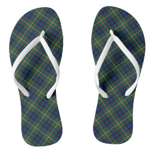 Clan MacLaren Tartan Blue und Green Scottish Karie Badesandalen