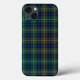 Clan MacLaren Tartan Blue und Green Scottish Karie iPhone 13 Hülle