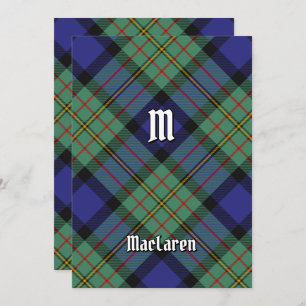 Clan MacLaren Tartan Einladung
