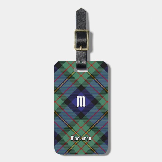 Clan MacLaren Tartan Gepäckanhänger (Vorderseite vertikal)