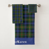 Clan MacLaren Tartan Kariert anpassbar Badhandtuch Set (Insitu)
