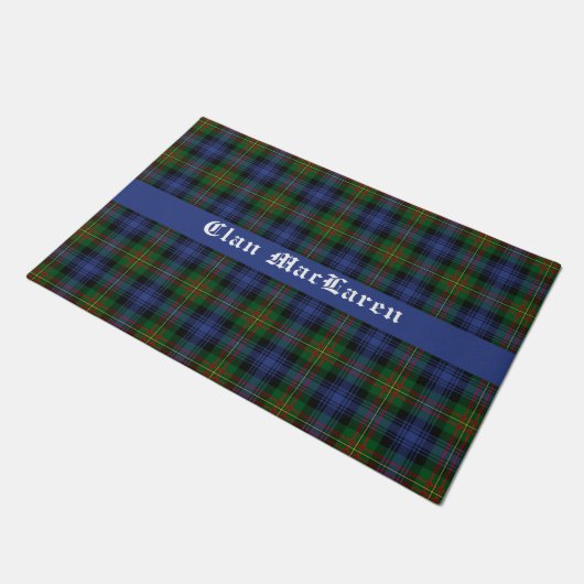 Clan MacLaren Tartan Kariert anpassbar Fußmatte (Schrägansicht)