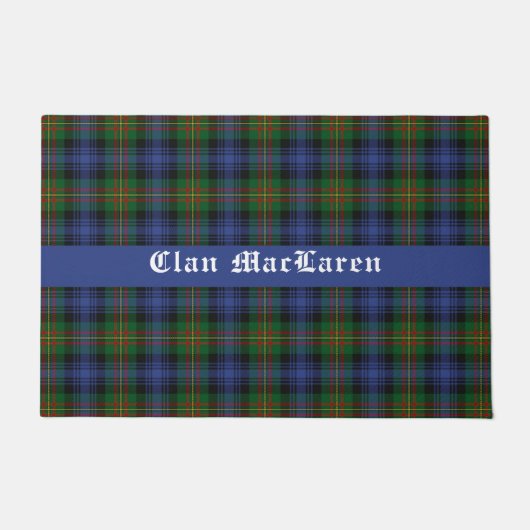 Clan MacLaren Tartan Kariert anpassbar Fußmatte (Vorderseite)