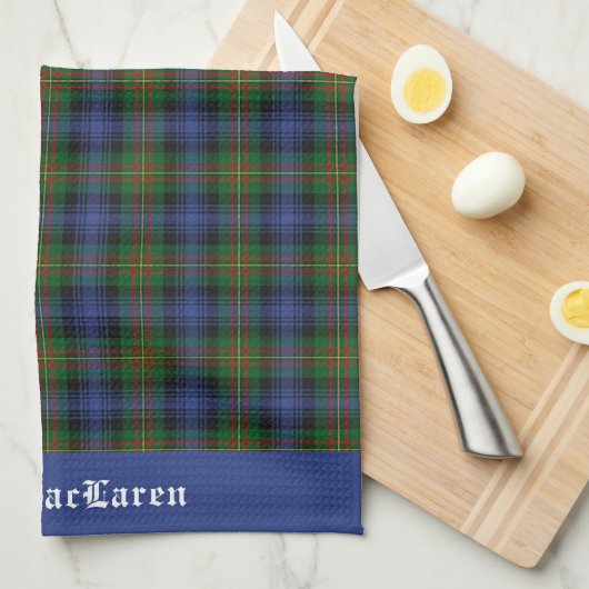 Clan MacLaren Tartan Kariert anpassbar Geschirrtuch (Viertel Falte)