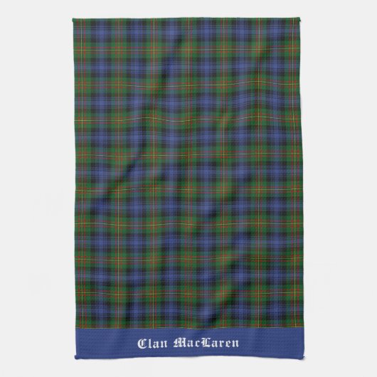 Clan MacLaren Tartan Kariert anpassbar Geschirrtuch (Vertikal)