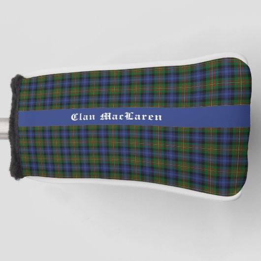 Clan MacLaren Tartan Kariert anpassbar Golf Headcover (Vorderseite)