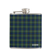 Clan MacLaren Tartan Monogram Flachmann (Vorderseite)
