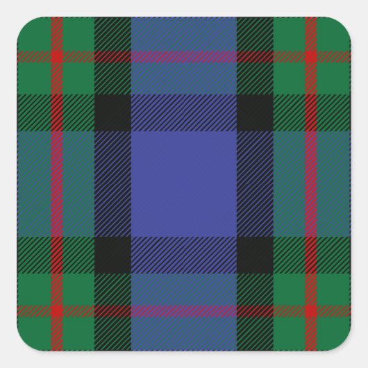 Clan MacLaren Tartan Quadratischer Aufkleber (Vorderseite)