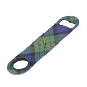 Clan MacLaren Tartan Speed Flaschenöffner (Rückseite Schrägansicht)