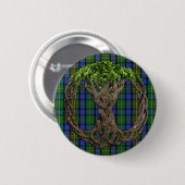 Clan MacLaren Tartan und keltischer Baum des Button (Vorne & Hinten)