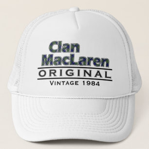 Clan MacLaren Vintag Anpassen Ihres Geburtstages Truckerkappe