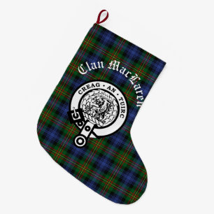Clan MacLaren Wappen Abzeichen & Tartan Anpassbar Großer Weihnachtsstrumpf