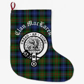 Clan MacLaren Wappen Abzeichen & Tartan Anpassbar Großer Weihnachtsstrumpf (Vorderseite)