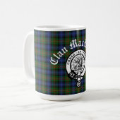 Clan MacLaren Wappen Abzeichen & Tartan Anpassbar Kaffeetasse (Vorderseite Links)