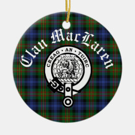 Clan MacLaren Wappen Abzeichen & Tartan Anpassbar Keramik Ornament
