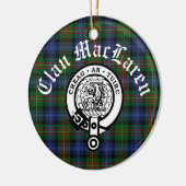 Clan MacLaren Wappen Abzeichen & Tartan Anpassbar Keramik Ornament (Links)