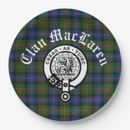 Clan MacLaren Wappen Abzeichen & Tartan Anpassbar Pappteller