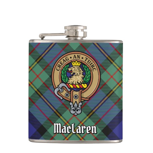 Clan MacLaren Wappen Flachmann (Vorderseite)