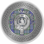 Clan MacLaren Wappen & Tartan Knot Aufkleber (Vorderseite)