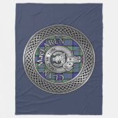 Clan MacLaren Wappen & Tartan Knot Fleecedecke (Vorderseite)