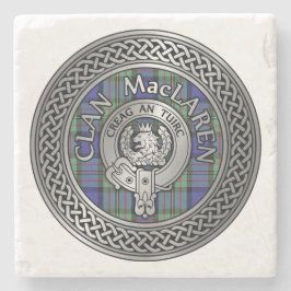 Clan MacLaren Wappen & Tartan Knot Steinuntersetzer
