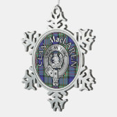 Clan MacLaren Wappen & Tartan Schneeflocken Zinn-Ornament (Rechts)
