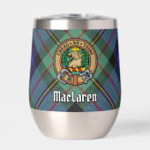 Clan MacLaren Wappen über Tartan (Vorderseite)