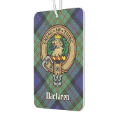 Clan MacLaren Wappen über Tartan Autolufterfrischer (Links)