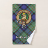 Clan MacLaren Wappen über Tartan Badhandtuch Set (Handtuch)