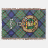 Clan MacLaren-Wappen über Tartan Decke (Vorderseite)