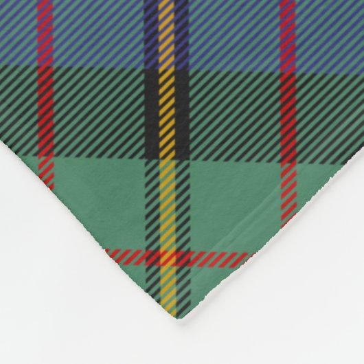 Clan MacLaren Wappen über Tartan Fleecedecke (Ecke)