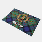 Clan MacLaren Wappen über Tartan Fußmatte (Schrägansicht)