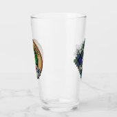 Clan MacLaren Wappen über Tartan Glas (Links)