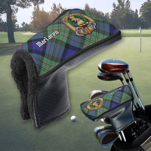 Clan MacLaren Wappen über Tartan Golf Headcover