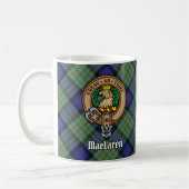 Clan MacLaren Wappen über Tartan Kaffeetasse (Links)