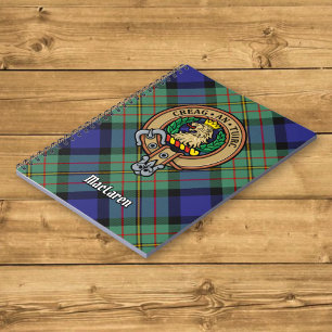 Clan MacLaren Wappen über Tartan Notizblock