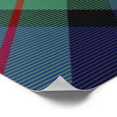 Clan MacLaren Wappen über Tartan Poster (Ecke)