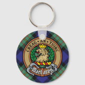 Clan MacLaren Wappen über Tartan Schlüsselanhänger (Vorderseite)