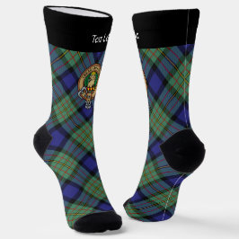 Clan MacLaren Wappen über Tartan Socks Socken