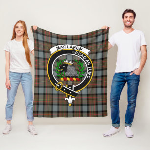 Clan MacLaren Weathered Tartan Kariert Fleecedecke