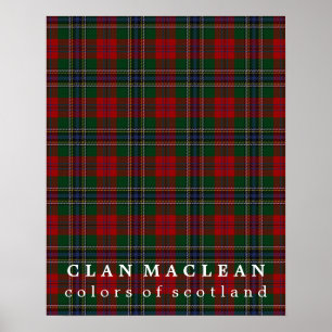Clan MacLean Colors of Scotland Tartan Poster