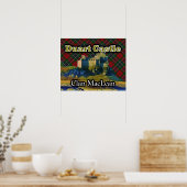 Clan MacLean Duart Castle Tartan Sky Poster (Küche)
