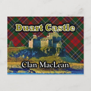 Clan MacLean Duart Castle Tartan Sky Postkarte