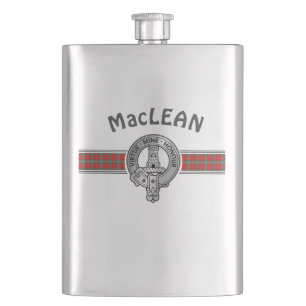 Clan MacLean (Edit) Wappen & Tartan Flachmann