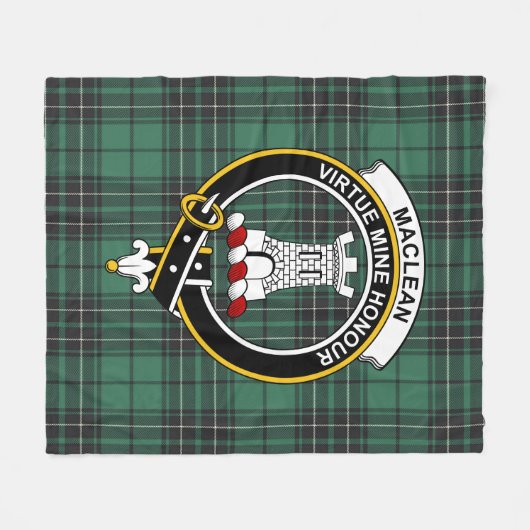 Clan MacLean Jagd Ancient Tartan Kariert Fleecedecke (Vorderseite (Horizontal))