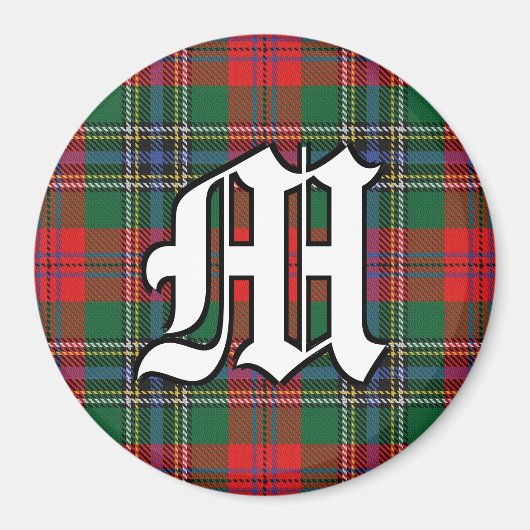 Clan MacLean Red Tartan Kariert Accents Magnet (Vorne)