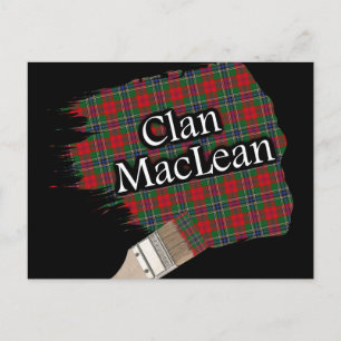 Clan MacLean Schottischer Tartan-Pinsel Postkarte