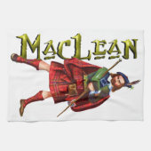 Clan MacLean Schottischer Traum Geschirrtuch (Horizontal)